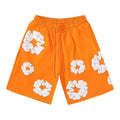 Ezra - Men's Drawstring Shorts with Floral Graphic Print