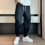 Ezra - Men's Tapered Joggers with Drawstring Waist and Button Cuffs