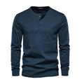 Felix - Men's Henley Long-Sleeve Shirt with Button Placket
