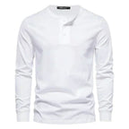 Felix - Men's Henley Long-Sleeve Shirt with Button Placket