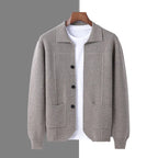 Finn - Men's Merino Wool Button-Front Cardigan