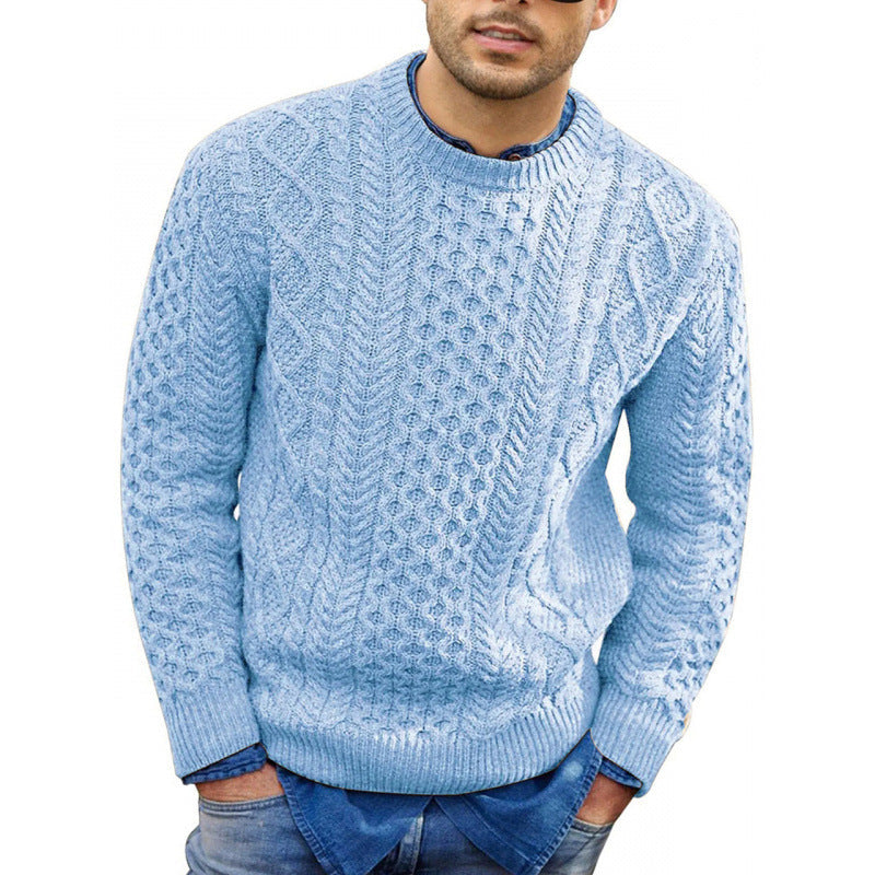 Finnegan - Men's Textured Crew Neck Pullover