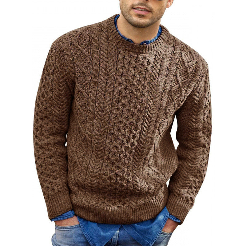 Finnegan - Men's Textured Crew Neck Pullover