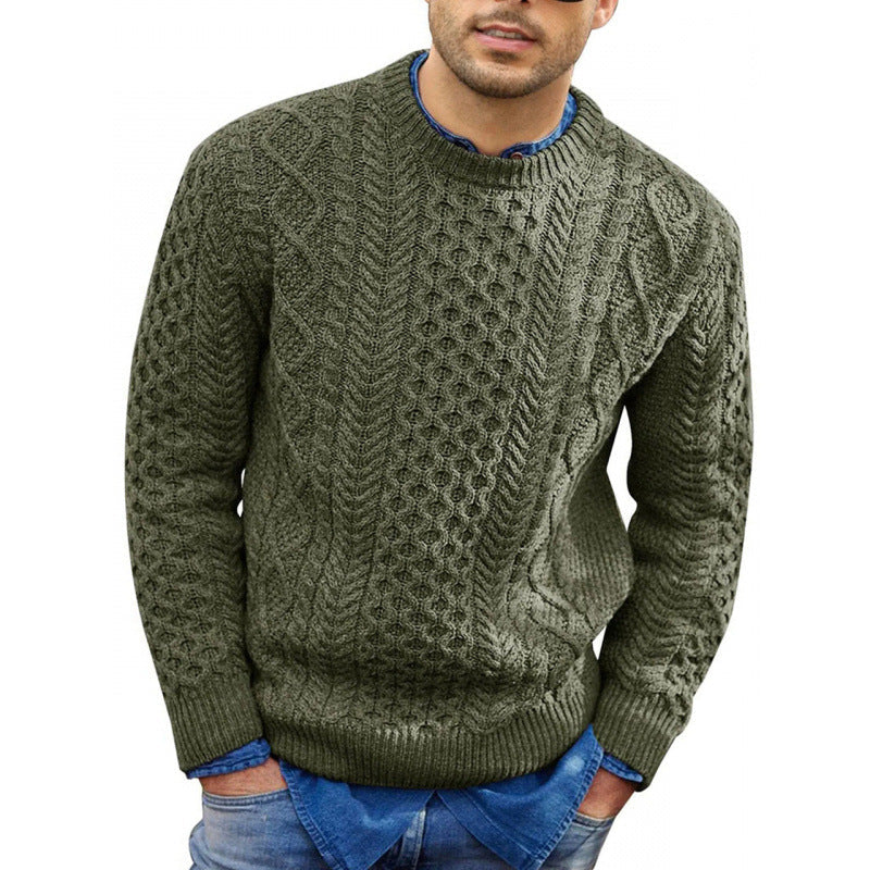 Finnegan - Men's Textured Crew Neck Pullover