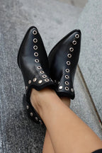 Fiona - Women's Studded Ankle Boots with Block Heel