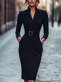 Fiona - Women's Wrap Midi Dress