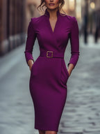 Fiona - Women's Wrap Midi Dress