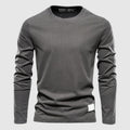 Gavin - Men's Crewneck Long-Sleeve Cotton Shirt