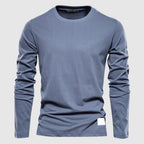 Gavin - Men's Crewneck Long-Sleeve Cotton Shirt