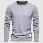 Gavin - Men's Crewneck Long-Sleeve Cotton Shirt