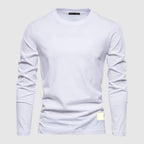 Gavin - Men's Crewneck Long-Sleeve Cotton Shirt