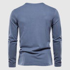 Gavin - Men's Crewneck Long-Sleeve Cotton Shirt