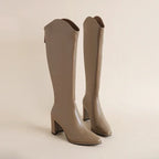 Gracie - Women's Knee-High Boots with Side Zip