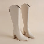 Gracie - Women's Knee-High Boots with Side Zip