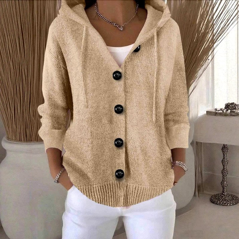 Gwen - Women's Long Sleeve Relaxed Cardigan Sweater 2