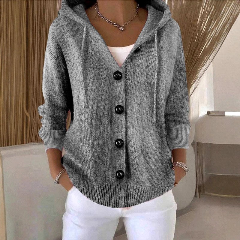 Gwen - Women's Long Sleeve Relaxed Cardigan Sweater 5