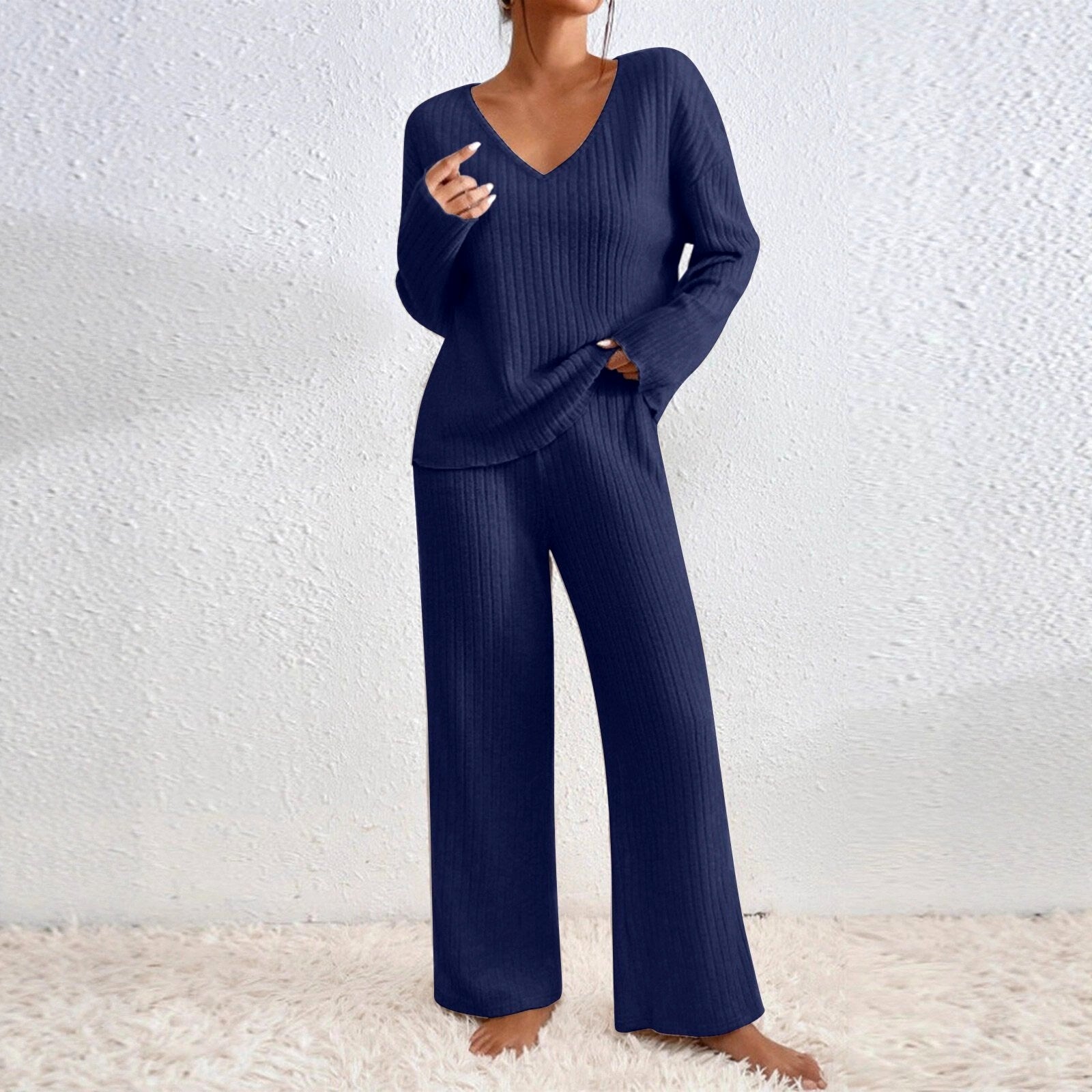 Hannah - Women's Ribbed Knit Lounge Set 5