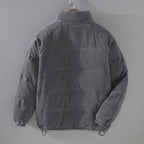 Harrison - Men's Quilted Corduroy Puffer Jacket with Stand Collar