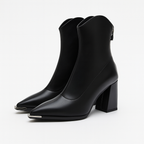 Henrietta - Women's Tapered Ankle Boots with Metal Toe Cap