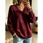 Ilse - Women's Relaxed V-Neck Knit Sweater 5