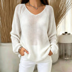 Irma - Women's Airy V-Neck Loose Sweater 3