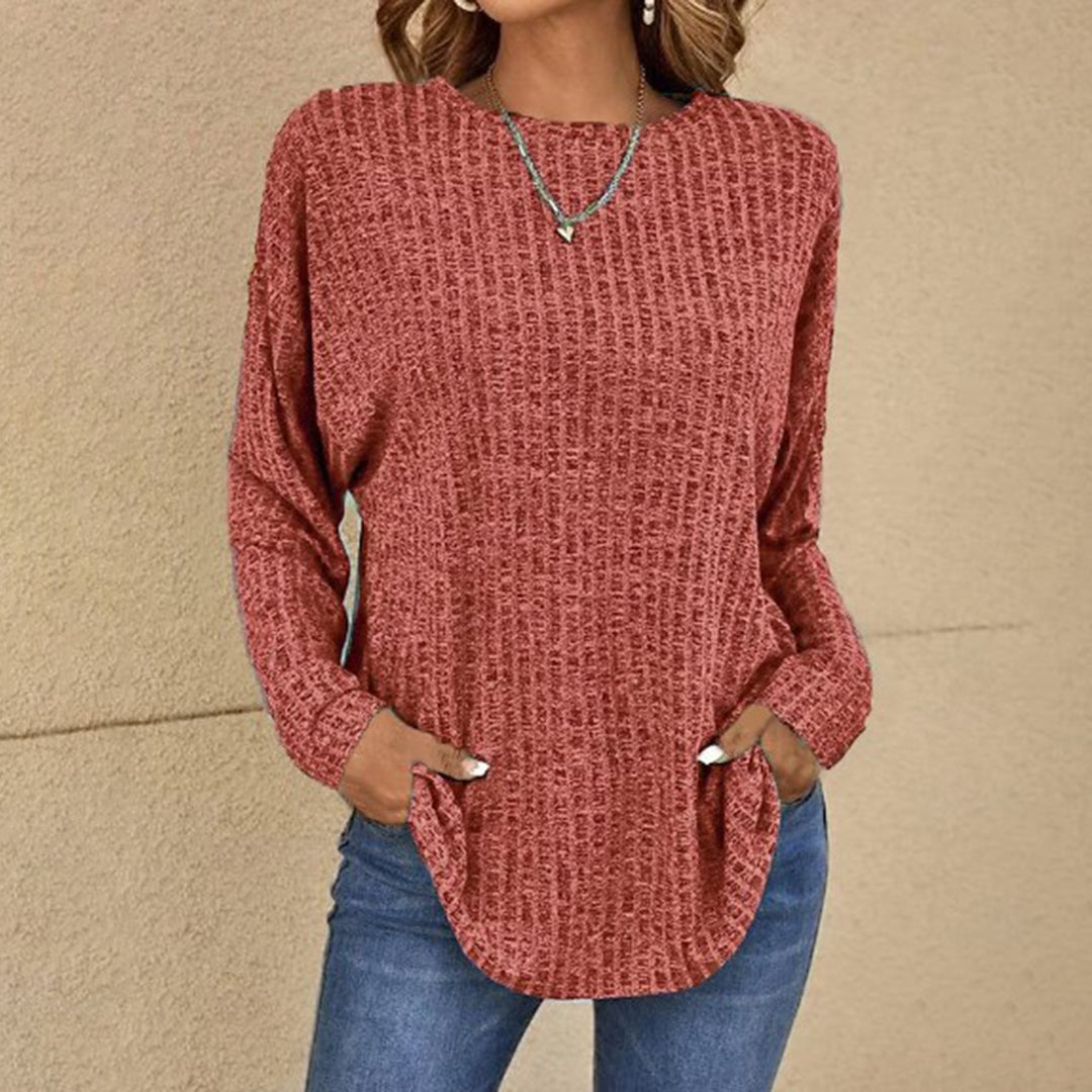Jacqueline - Women's Ribbed Long-Sleeve Top