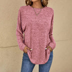 Jacqueline - Women's Ribbed Long-Sleeve Top