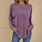 Jacqueline - Women's Ribbed Long-Sleeve Top