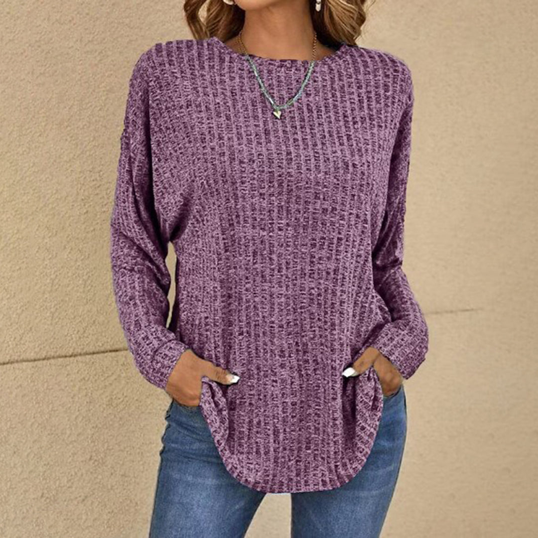 Jacqueline - Women's Ribbed Long-Sleeve Top