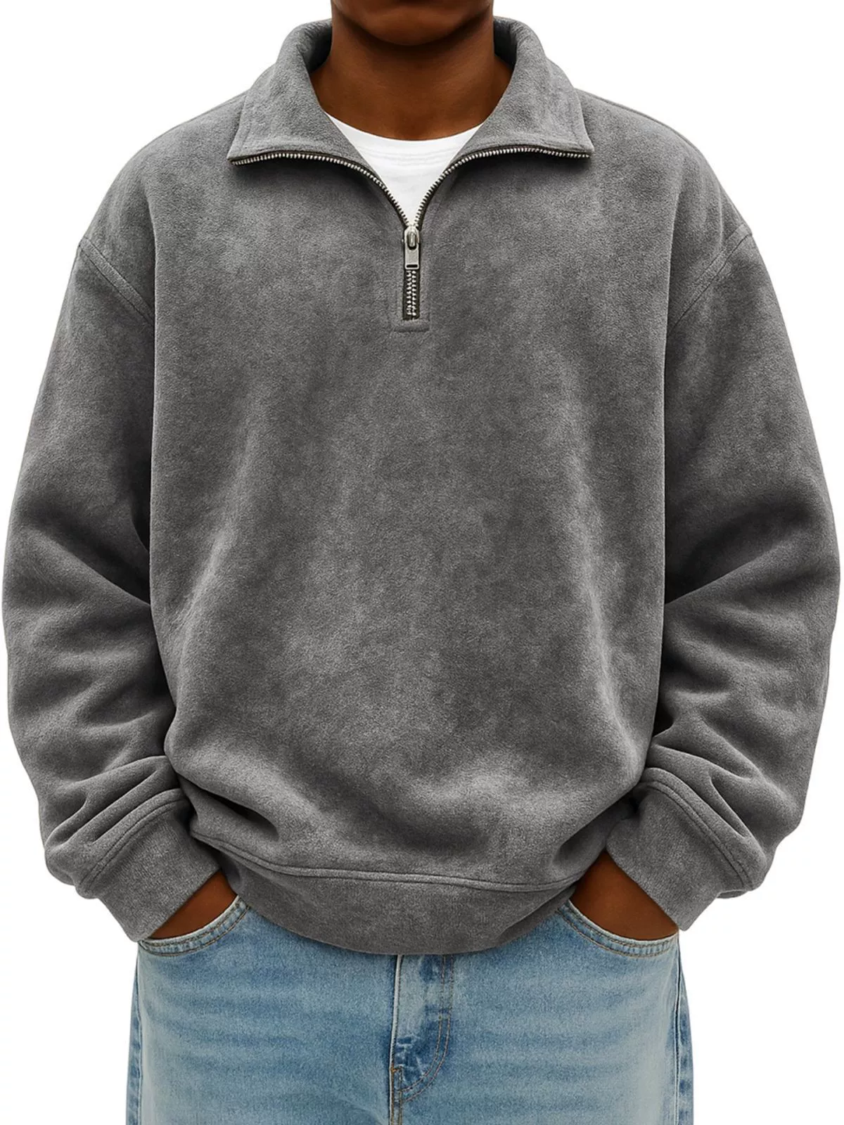 Jayden - Men's Quarter-Zip Pullover Sweatshirt