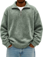 Jayden - Men's Quarter-Zip Pullover Sweatshirt
