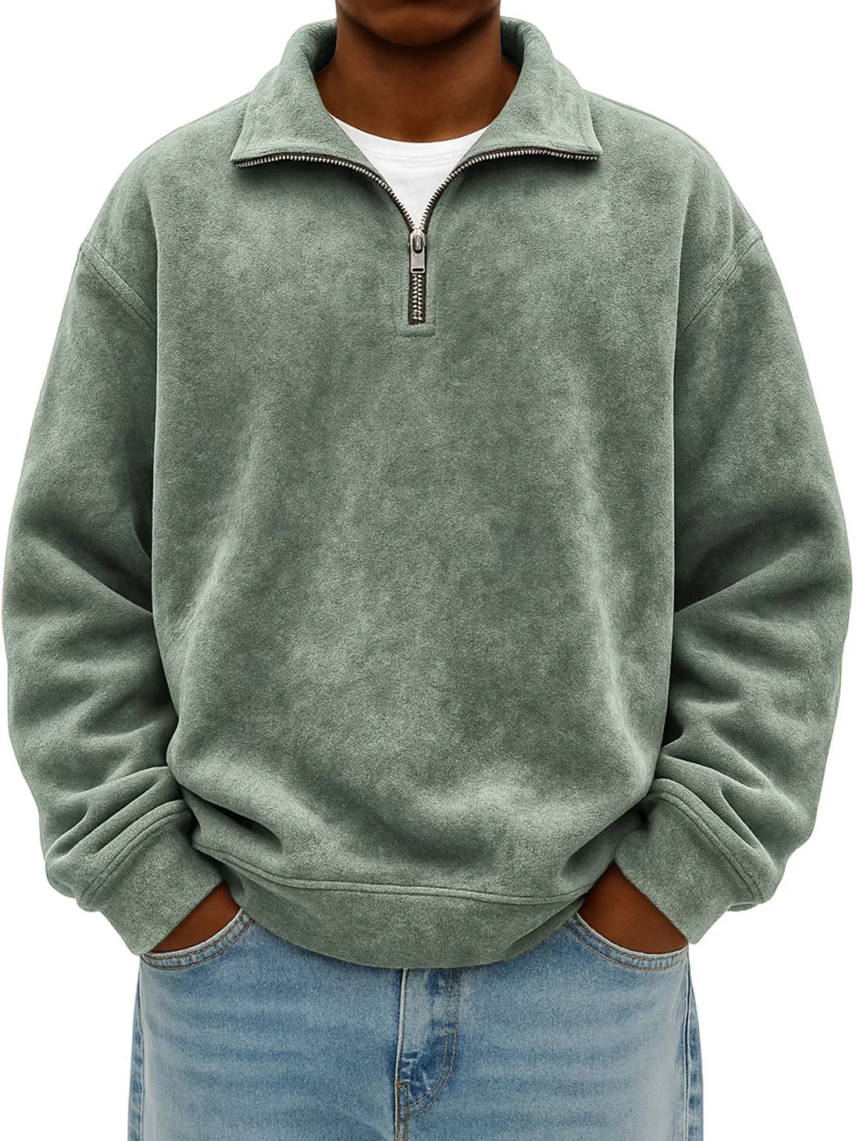 Jayden - Men's Quarter-Zip Pullover Sweatshirt