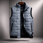 Kael - Men's Quilted Puffer Vest with Zip Pockets
