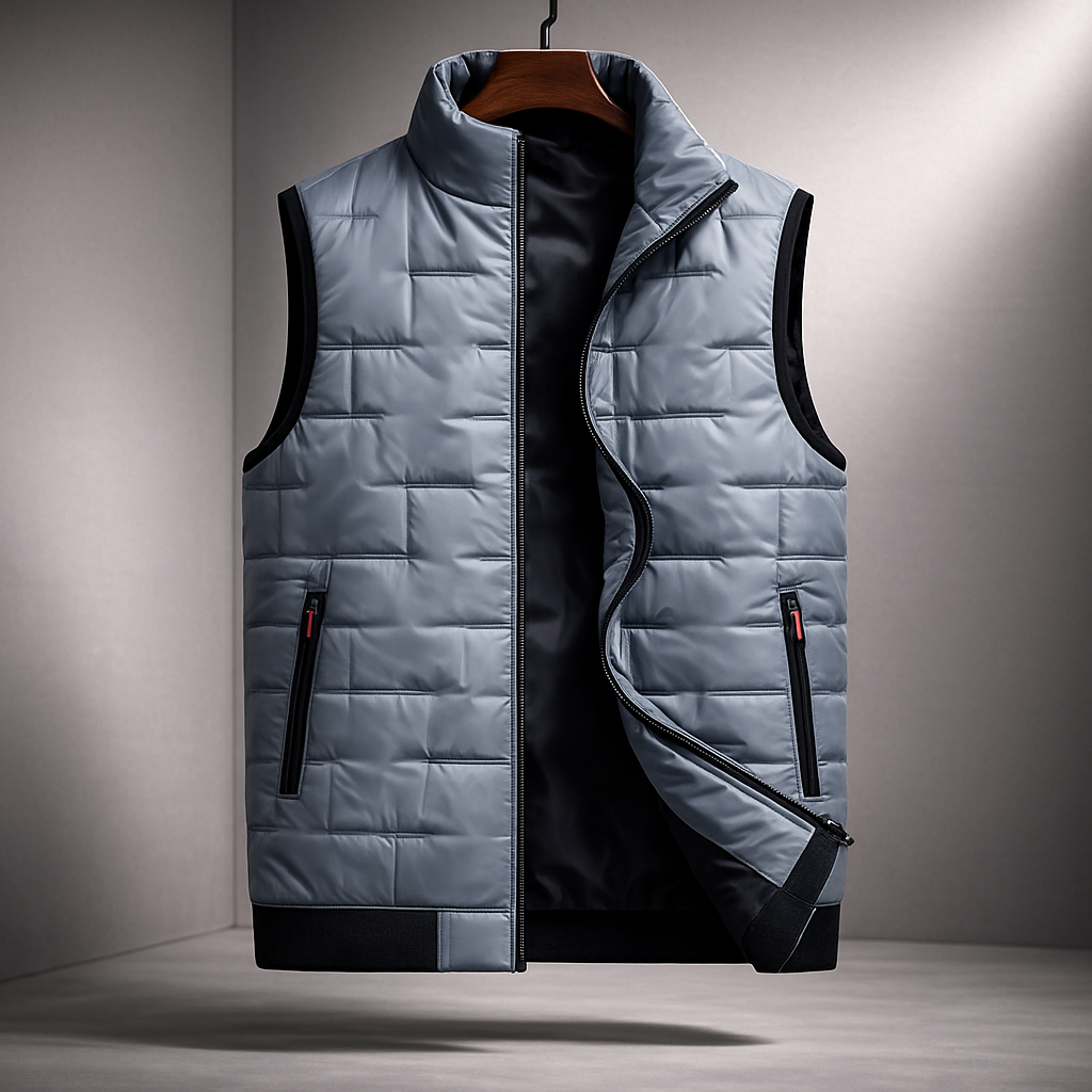 Kael - Men's Quilted Puffer Vest with Zip Pockets