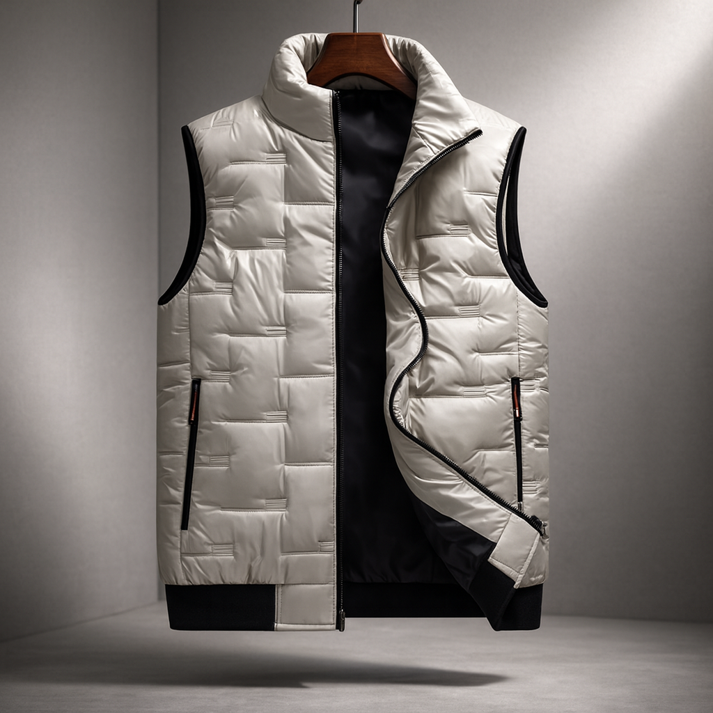 Kael - Men's Quilted Puffer Vest with Zip Pockets