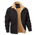 Keenan - Men's Button-Front Cargo Jacket with Sherpa Lining
