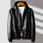 Kestrel - Men's Hooded Zip Leather Jacket