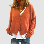 Kezia - Women's V-Neck Button-Up Cardigan