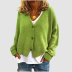 Kezia - Women's V-Neck Button-Up Cardigan