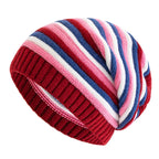 Lainey - Women's Striped Relaxed-Fit Knit Beanie