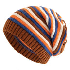 Lainey - Women's Striped Relaxed-Fit Knit Beanie