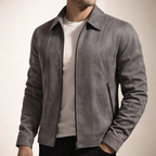 Lennon - Men's Suede Jacket with Notch Collar