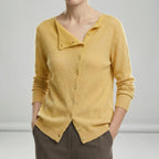 Lenya - Women's Button-Front Crewneck Cardigan