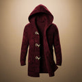 Lukas - Men's Marled Wool-Blend Hooded Cardigan