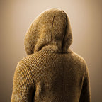 Lukas - Men's Marled Wool-Blend Hooded Cardigan
