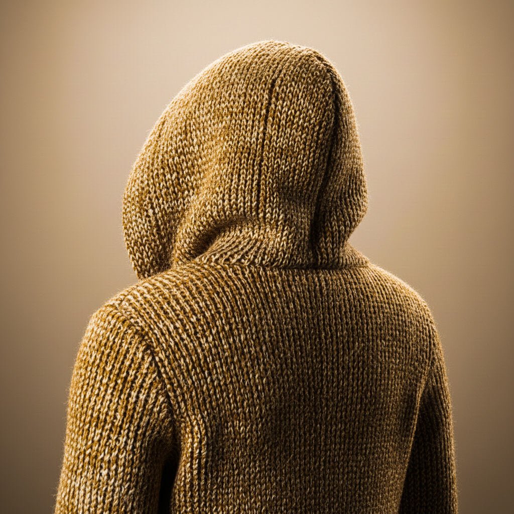 Lukas - Men's Marled Wool-Blend Hooded Cardigan