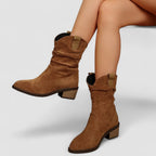 Marcella - Women's Slouchy Suede Mid-Calf Boots
