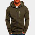 Marcus - Men's Full-Zip Hoodie with Neon Accents