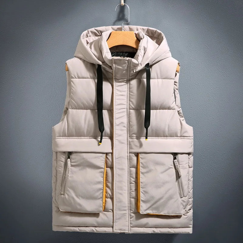 Marcus - Men's Quilted Puffer Vest with Hood