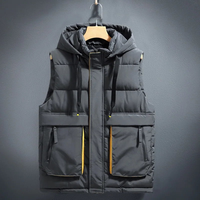 Marcus - Men's Quilted Puffer Vest with Hood